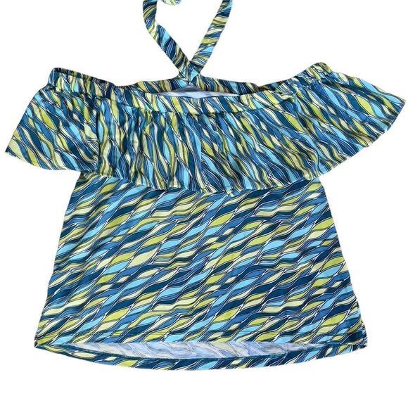 Michael Kors Bright Limeade Off Shoulder Tie Around Neck Size Small - Picture 4 of 15